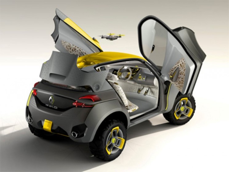 The Renault KWID concept car with its very own drone robot