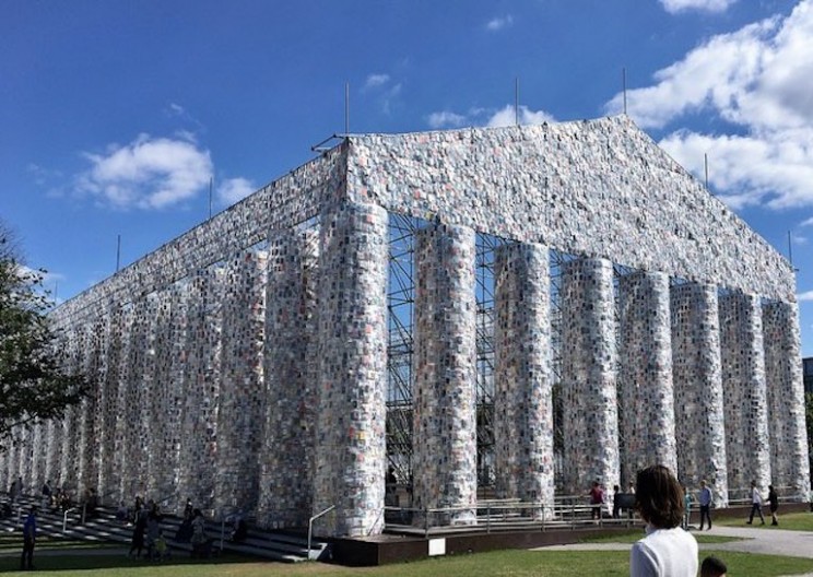 Artist Recreates the Parthenon out of 100,000 Banned Books at Historic Nazi Book-Burning Site