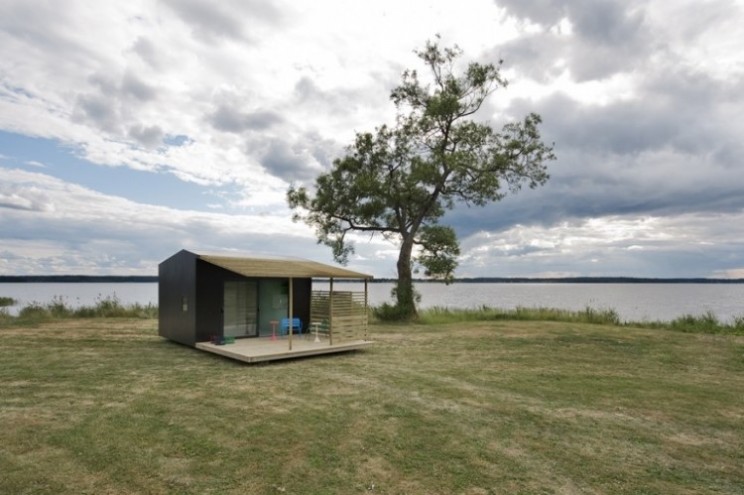 The Mini House 2.0 is flat packed but comes with fitted kitchen and electricity