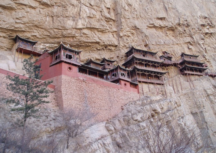 China's Hanging Monastery Looms on the Edge of a Cliff