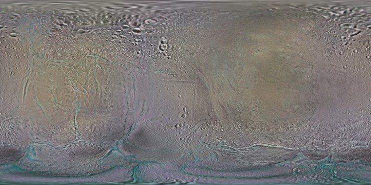 Global maps of six moons of Saturn captured by NASA