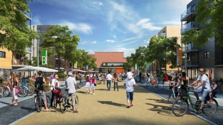 Eco-Town built in North West Bicester UK