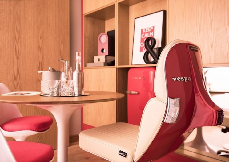 Old Vespa Scooters Transformed into Office Furniture