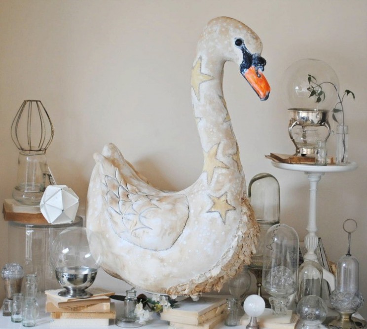 Mister Finch sculpts flora and fauna from vintage textiles