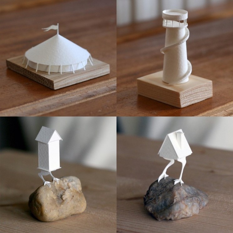 Moving paper city modelled day by day by Charles Young