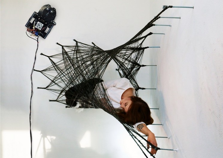 Spider Robots Weave 'Impossible' Carbon Fiber Structure