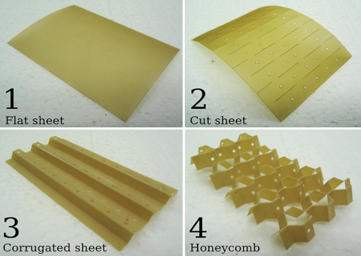 Morphing Metamaterial Created using Kirigami Technique