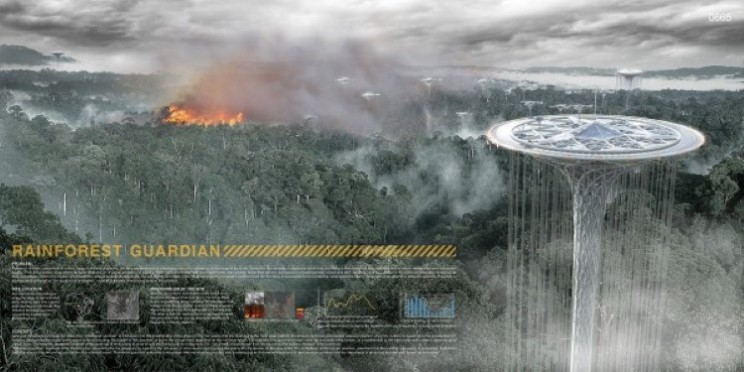 The Rainforest Guardian: Spaceship like irrigation skyscraper for Amazon rainforest