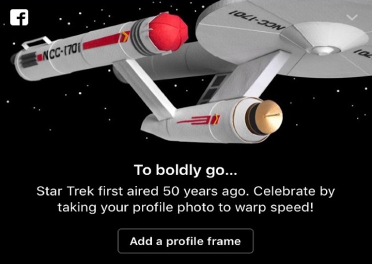 Facebook Adds Star Trek Reactions in Celebration of 50th Anniversary