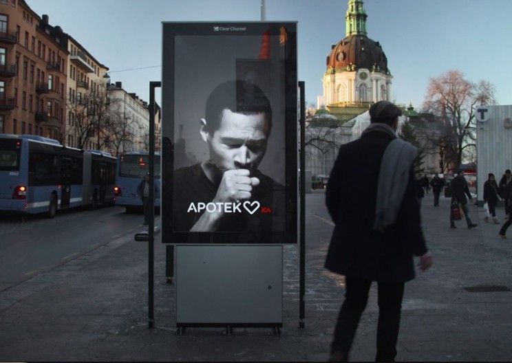 Interactive Billboard Coughs When Someone Smokes Nearby