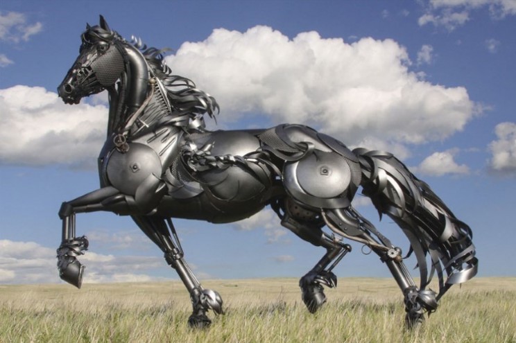 Amazing sculptures from scrap metal in celebration of the American Old West