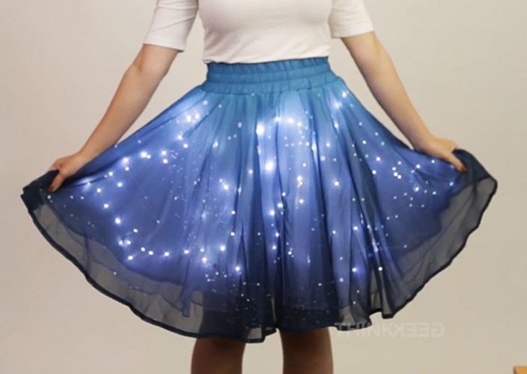 Wear Your Own Starry Night with This LED Skirt