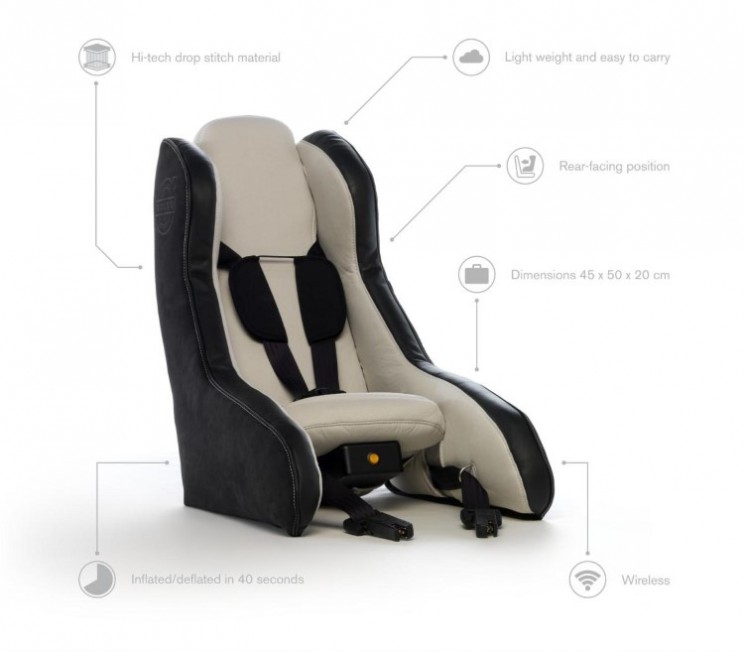 Inflatable car seat from Volvo could be child safety for 21st century