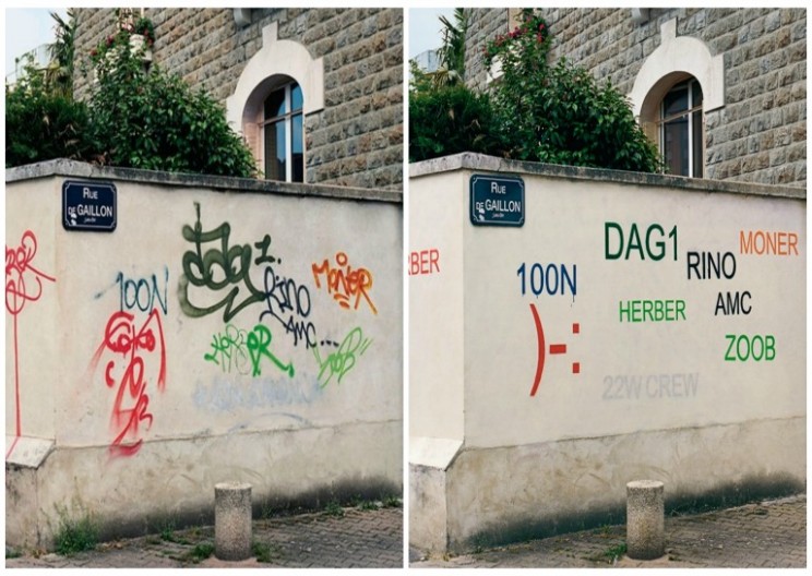 Street Artist Edits Ugly Graffiti to Make it Legible