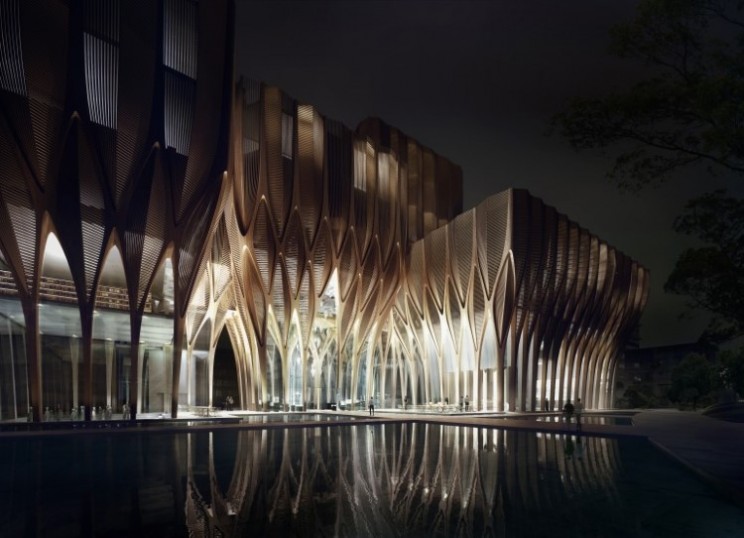 Zaha Hadid to create first large scale project in wood, the Sleuk Rith Institute