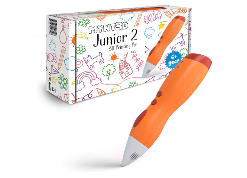MYNT3D Junior 2 Printing Pen Orange 3D printing pen
