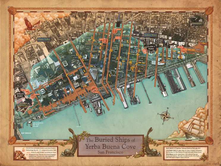 San Francisco's Foundation is Built on Old Ships from the Mid-1800s San Francisco's Foundation is Built on Old Ships from the Mid-1800s