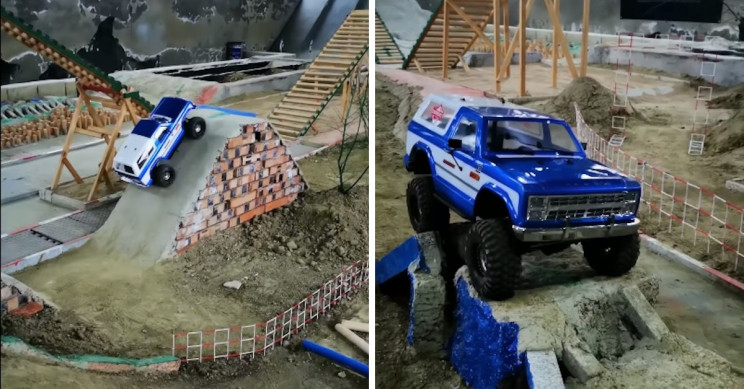 RC Chevy Blazer Smashes Its Way Through Obstacle Course