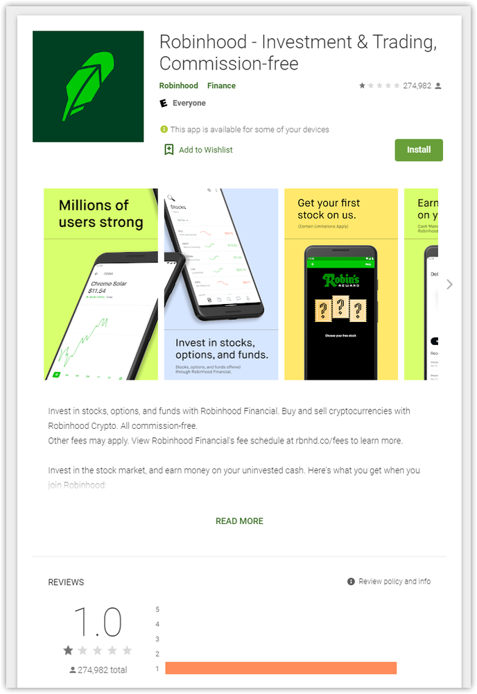 Google Saves Robinhood, Deletes Thousands of Negative Reviews Google Saves Robinhood, Deletes Thousands of Negative Reviews