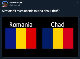 Elon Musk says Tesla is "hoping to open" in Romania Soon Following Tweet About Country's Flag