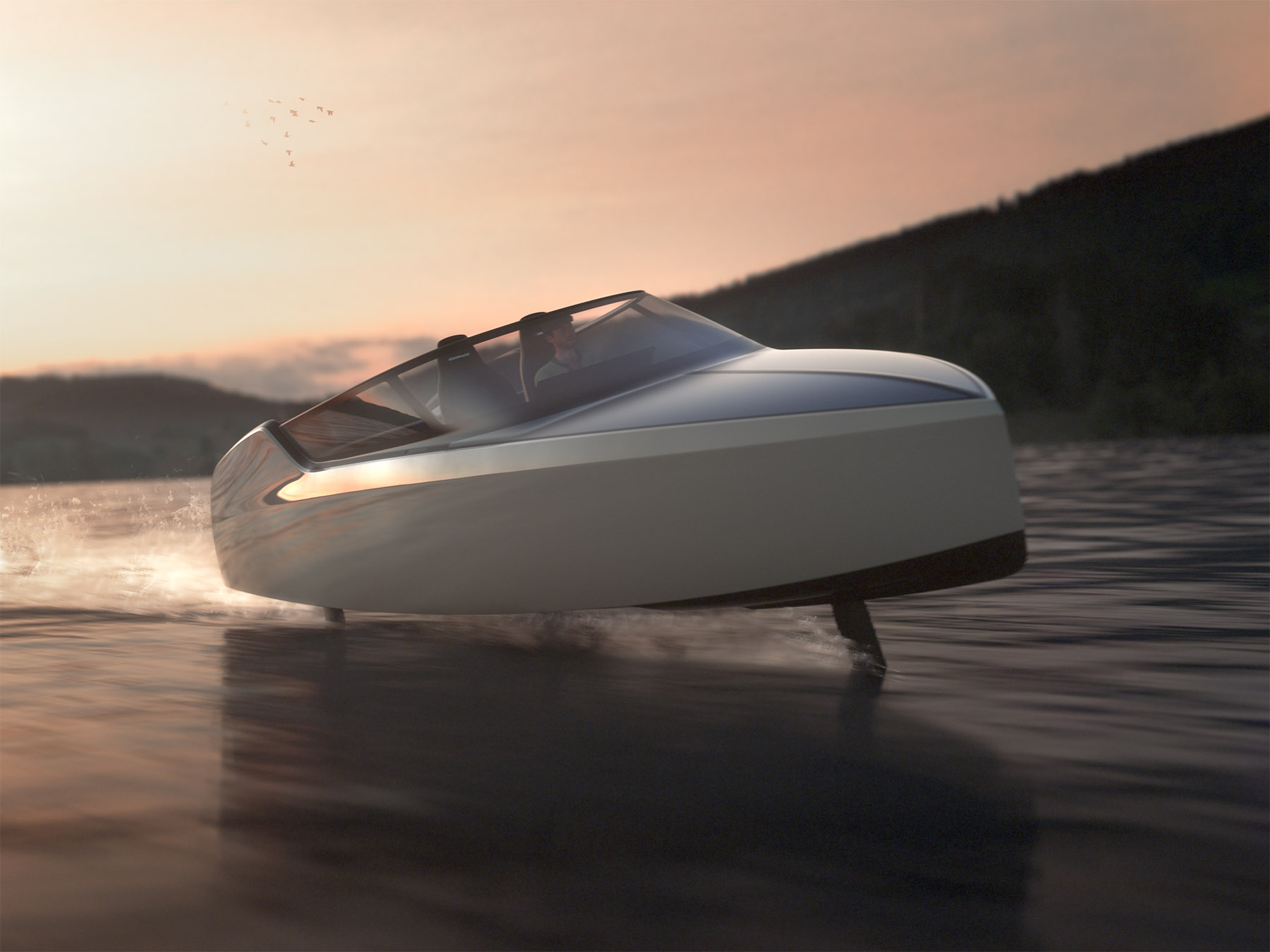 A Novel Zero-Emissions Foiling Powerboat Can 'Glide' Over Water at 38 Knots A Novel Zero-Emissions Foiling Powerboat Can 'Glide' Over Water at 38 Knots