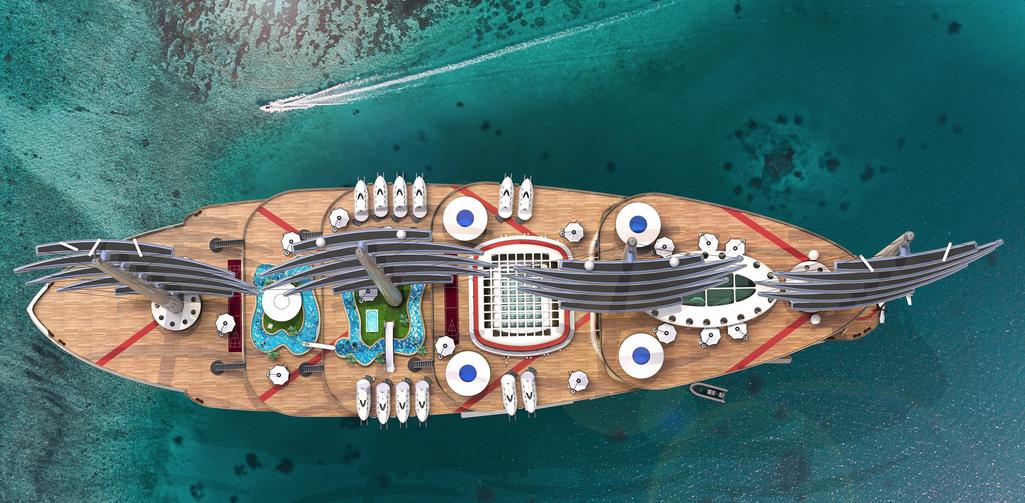 Futuristic Sailing Yacht Can Host 200 Guests and Countless Amenities Futuristic Sailing Yacht Can Host 200 Guests and Countless Amenities