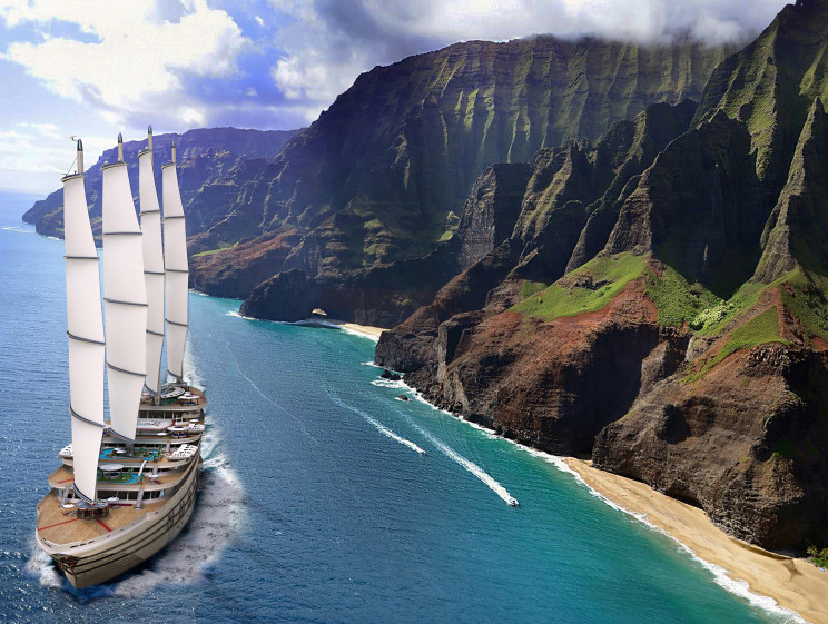 Futuristic Sailing Yacht Can Host 200 Guests and Countless Amenities Futuristic Sailing Yacht Can Host 200 Guests and Countless Amenities
