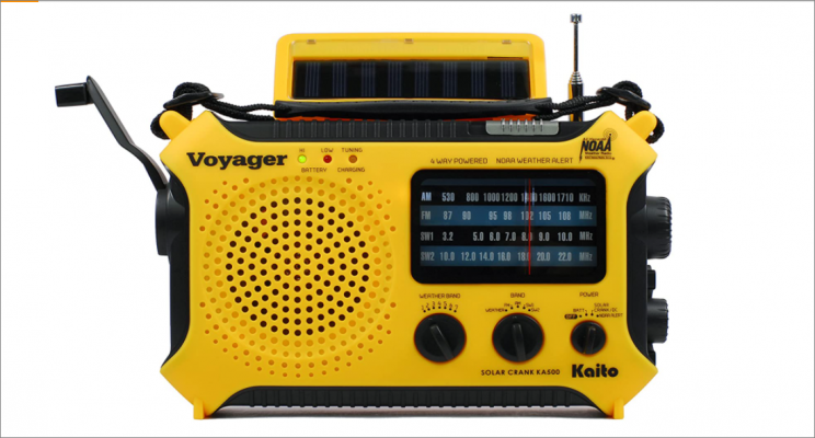 Kaito KA500 Yellow emergency radio