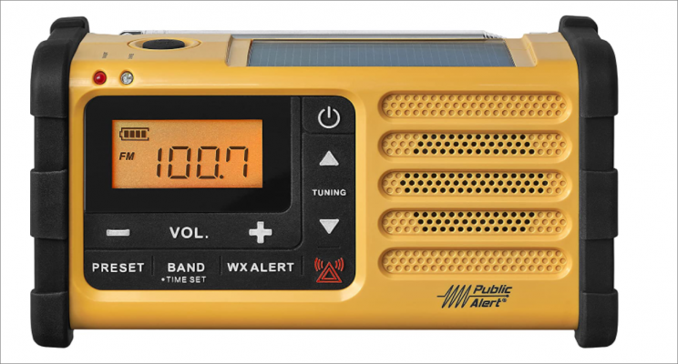 Sangean Emergency Radio Yellow emergency radio