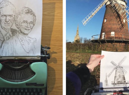 Artist Creates Intricate Drawings and Portraits Using His Oldschool Typewriter