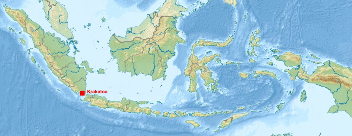 Map of Krakatoa Island Map of Krakatoa Island
