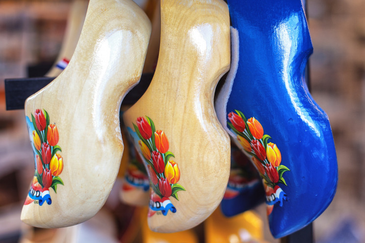traditional clogs with tulip design