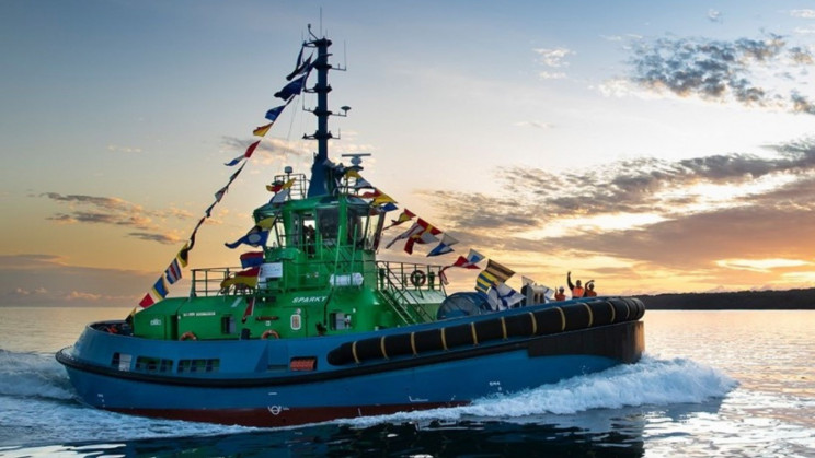 Sparky the electric tugboat is able to move nearly 80 tons on a single charge