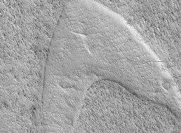 Orbiter Snaps Photo of Star Trek Logo Shaped Dune on Mars