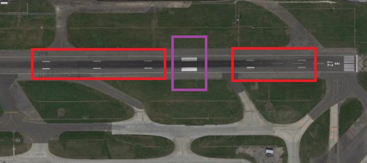 runway markings touchdown and aiming point