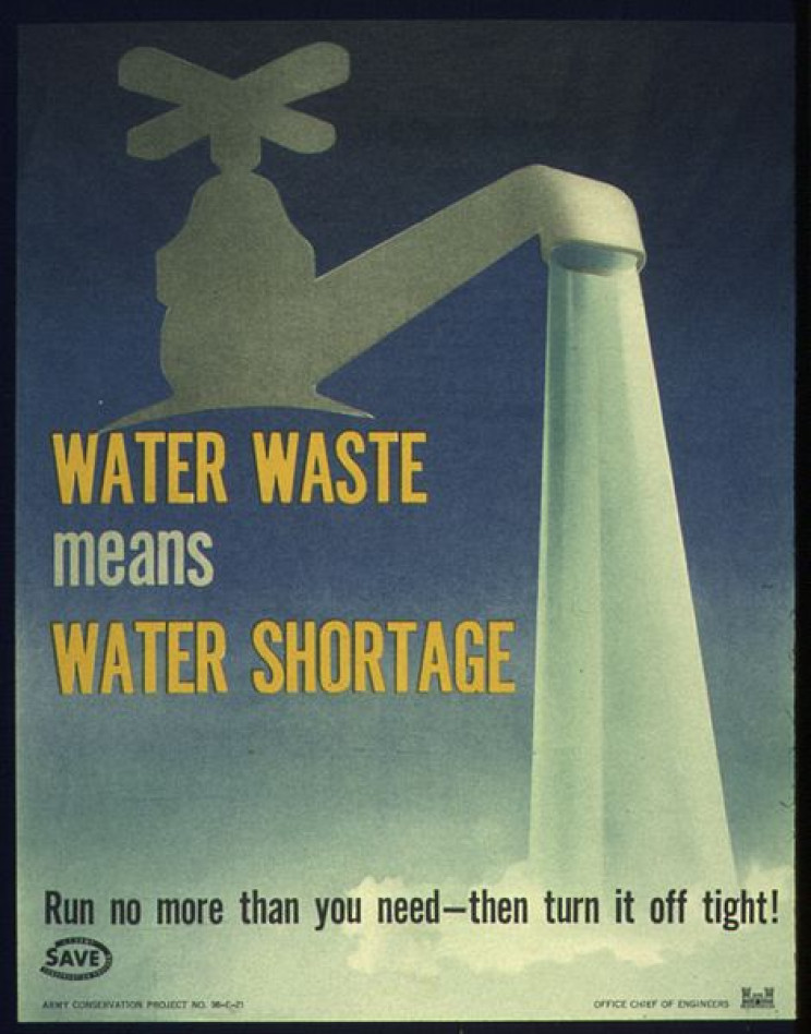 poster from the U.S. Office about water shortage