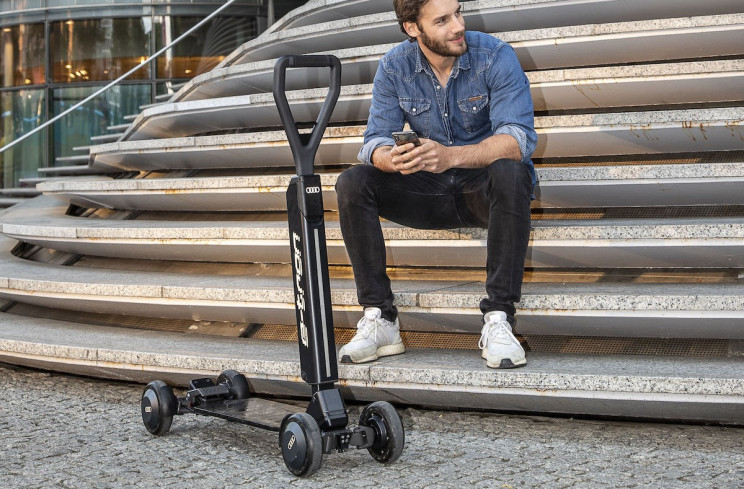 Audi's e-Scooter-Skateboard Hybrid 'Handles Like Surfing'