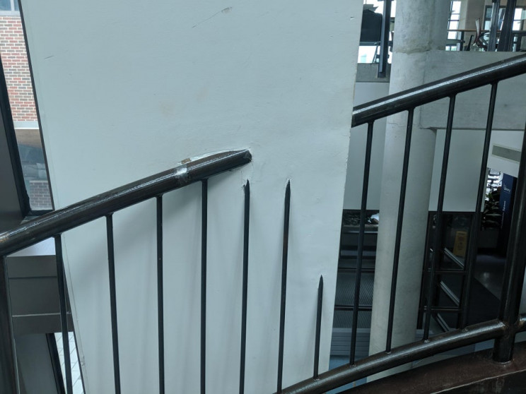 bad architectural designs stairs and column