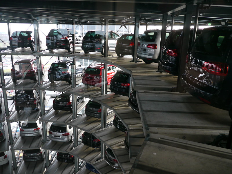 Volkswagen’s Car Towers at Autostadt in Wolfsburg, Germany Volkswagen’s Car Towers at Autostadt in Wolfsburg, Germany