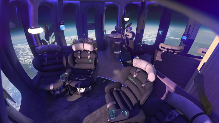 The luxury space balloon firm debuted high-end interior seating. With $125,000 tickets?
