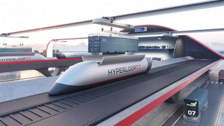 A New Zero-Emission Hyperloop Port Offers Ground Transport at 'Airplane Speeds'