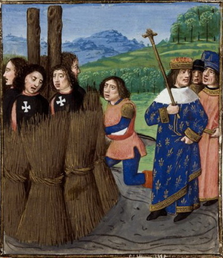 Templars burned at the stake Templars burned at the stake