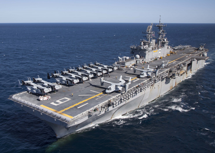 US Navy Decommissions USS Bonhomme Richard Assault Ship after Fire US Navy Decommissions USS Bonhomme Richard Assault Ship after Fire