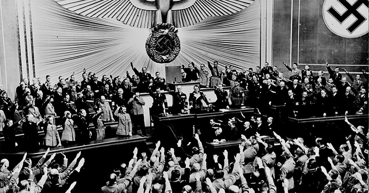 Adolf Hitler Announces The 'Peaceful' Annexation Of Austria In The Reichstag Adolf Hitler Announces The 'Peaceful' Annexation Of Austria In The Reichstag