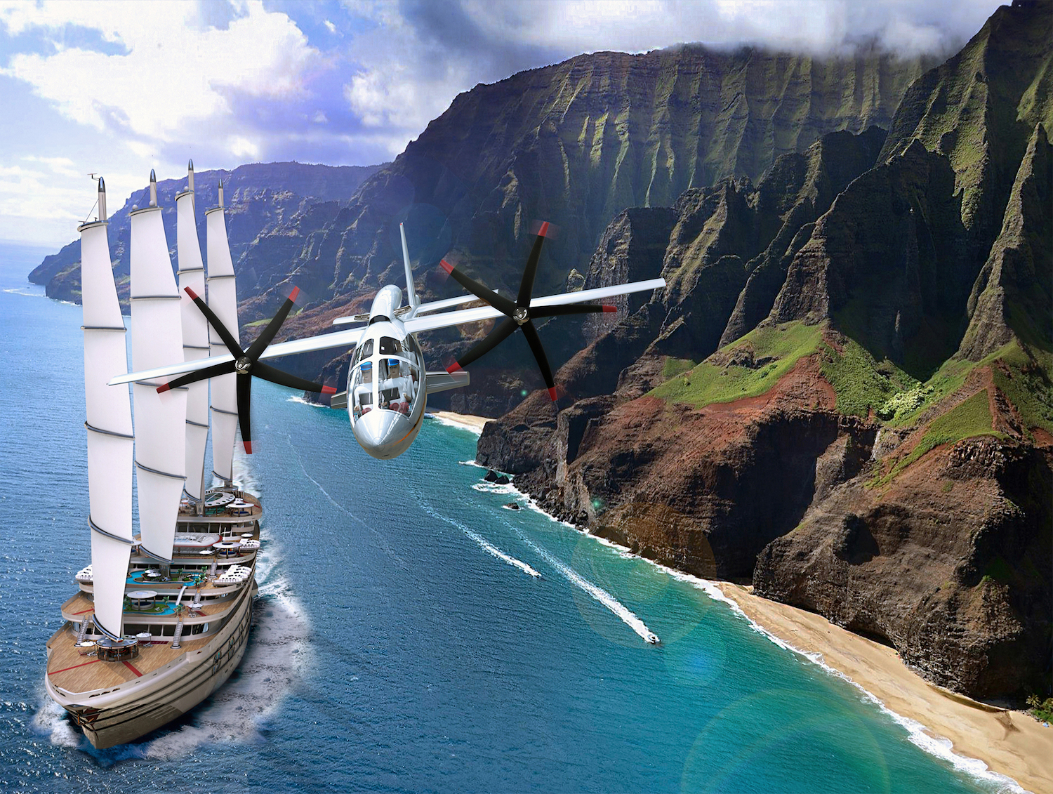 Yacht Designer's New eVTOL Concept Can Land Vertically or Using a Runway Yacht Designer's New eVTOL Concept Can Land Vertically or Using a Runway