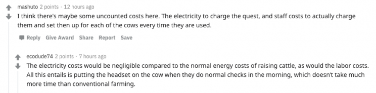 Redditors Debate How Much Milk a Cow Needs to Produce to Afford a VR Headset