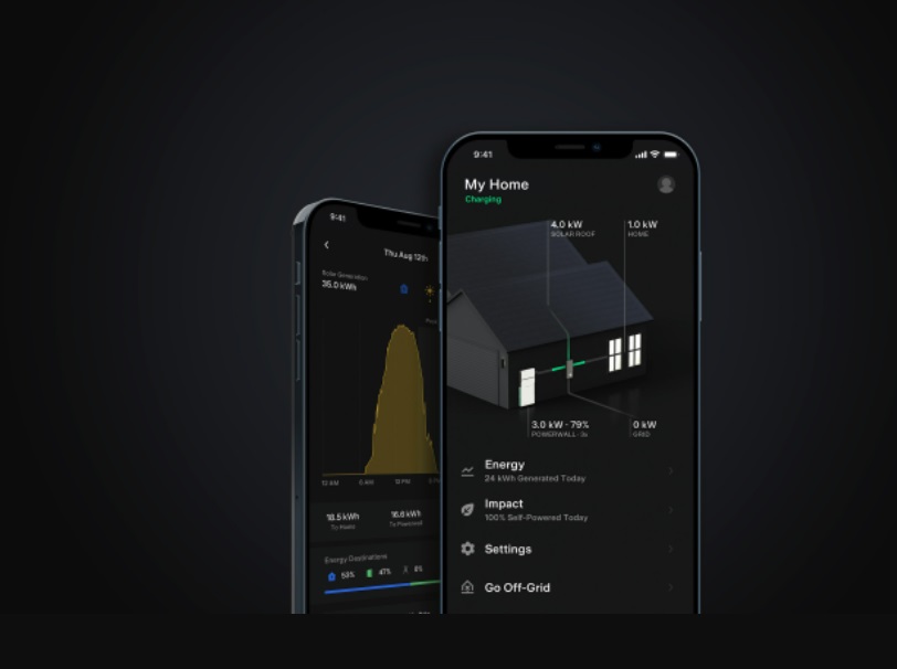 tesla solar roof app