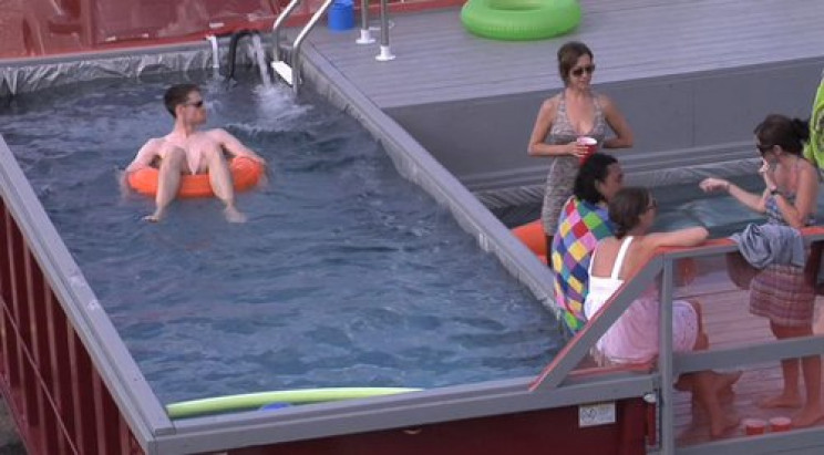 temp outdoor pool container