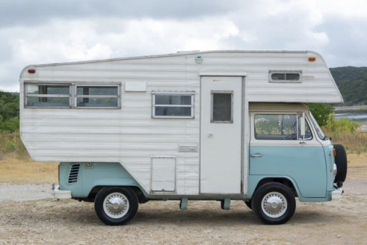 A Unique 1974 VW T2 Camping Bus Is in a Hot Bid A Unique 1974 VW T2 Camping Bus Is in a Hot Bid