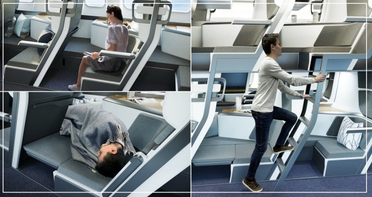 Double-Decker Style Airplane Design Could Allow Passengers to Lie Flat Double-Decker Style Airplane Design Could Allow Passengers to Lie Flat
